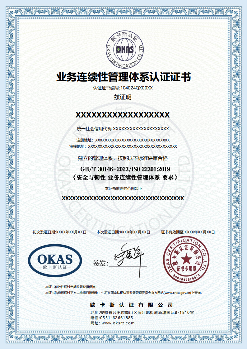 业务连续性管理体系